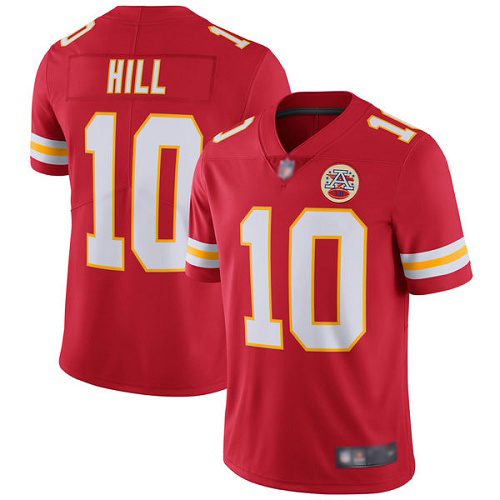 Youth Kansas City Chiefs #10 Hill Tyreek Red Team Color Vapor Untouchable Limited Player Football Nike NFL Jersey->youth nfl jersey->Youth Jersey